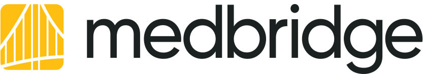 MedBridge logo with a yellow arch on the left and "medbridge" in bold black text on the right.
